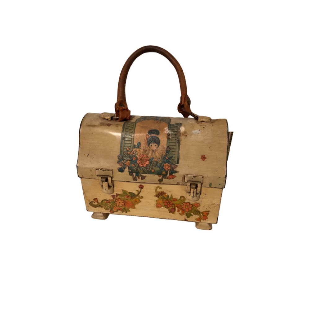 Vintage mod lunch box designed for Sakowitz by Miki.